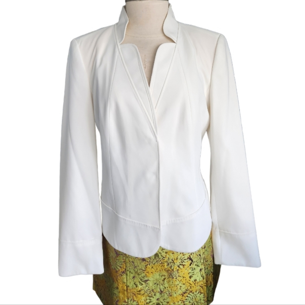 Zara Of White Fitted Style Blazer